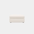 casafabric ottoman white front view
