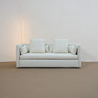 casa white fabric sofa in living room