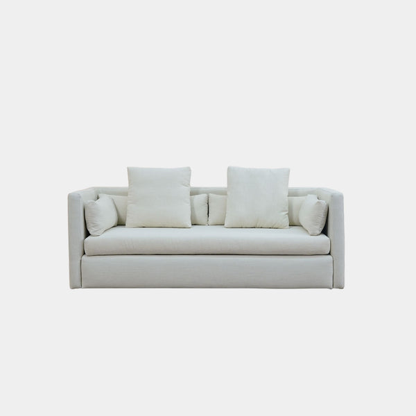 casa fabric sofa in white pet friendly fabric