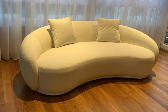 Cashew 215cm White Fabric Sofa Jeremy | Dec 24