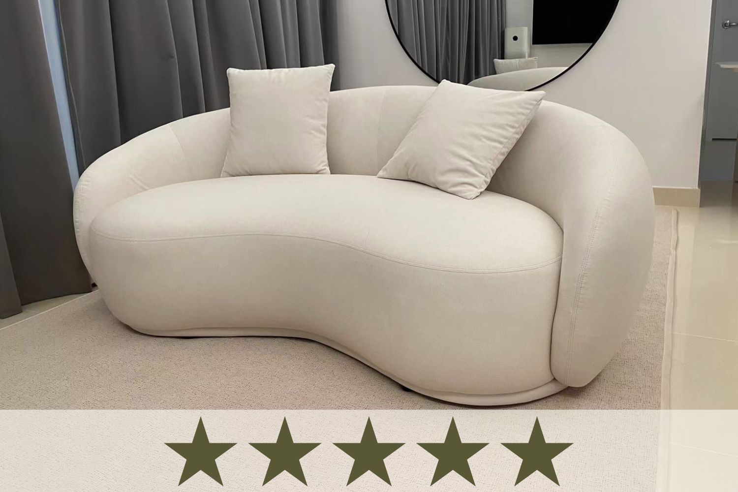 Cashew 2 seater white pet friendly fabric sofa review