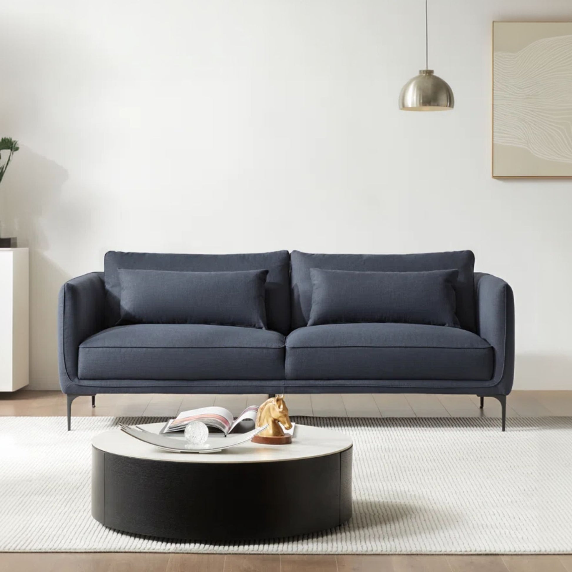 Casper fabric sofa black