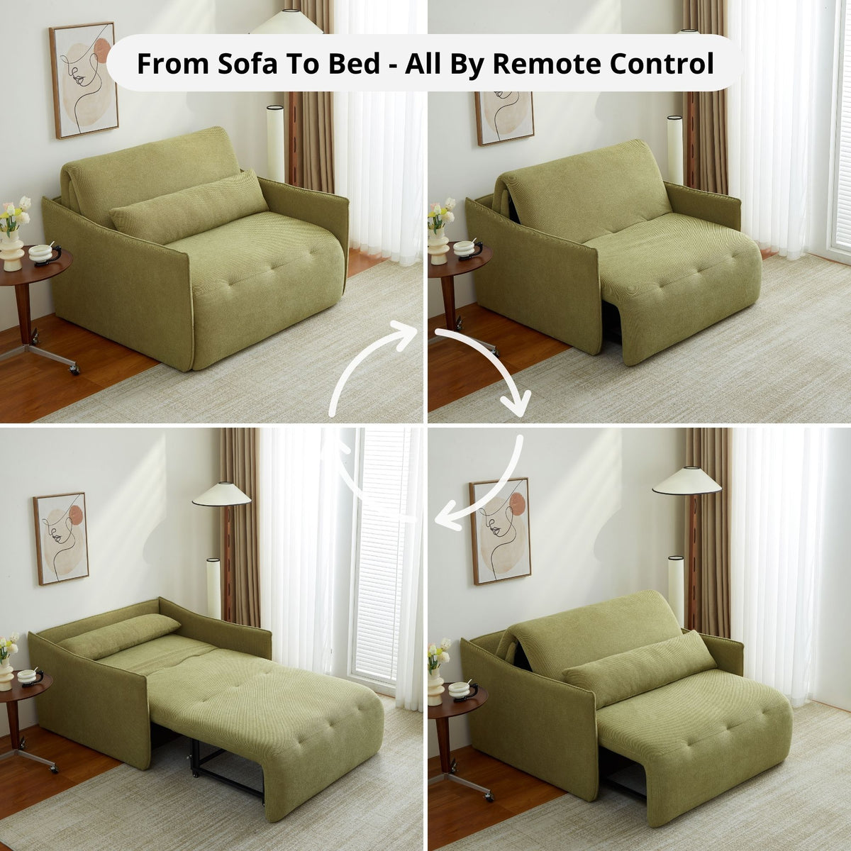 Cassis Electric Fabric Sofa Bed