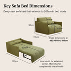Cassis Electric Fabric Sofa Bed