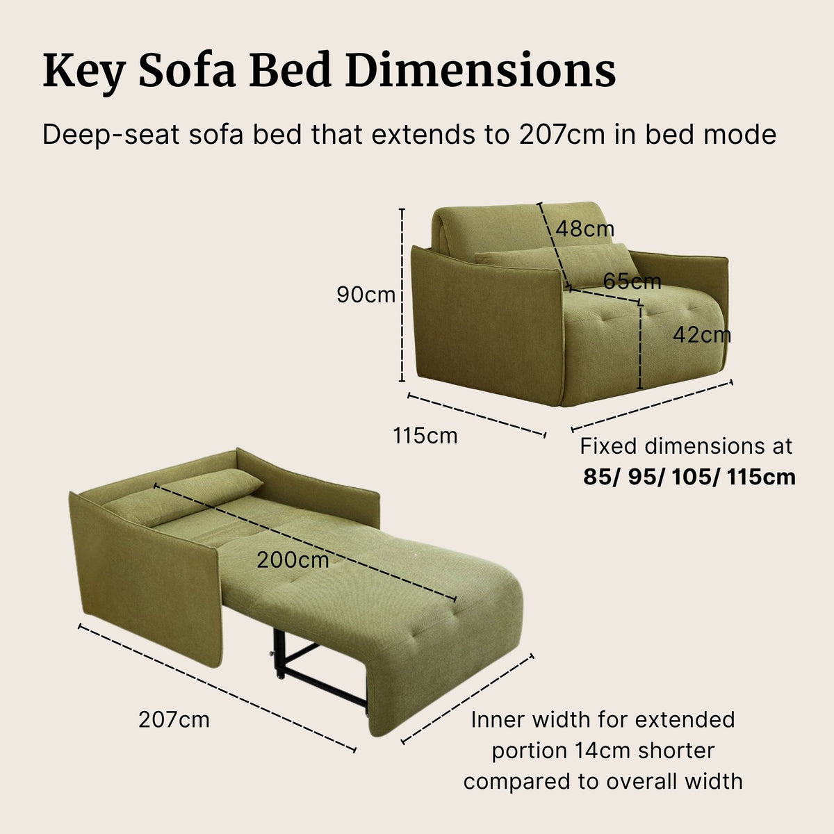 Cassis Electric Fabric Sofa Bed