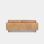 Castle half leather sofa brown