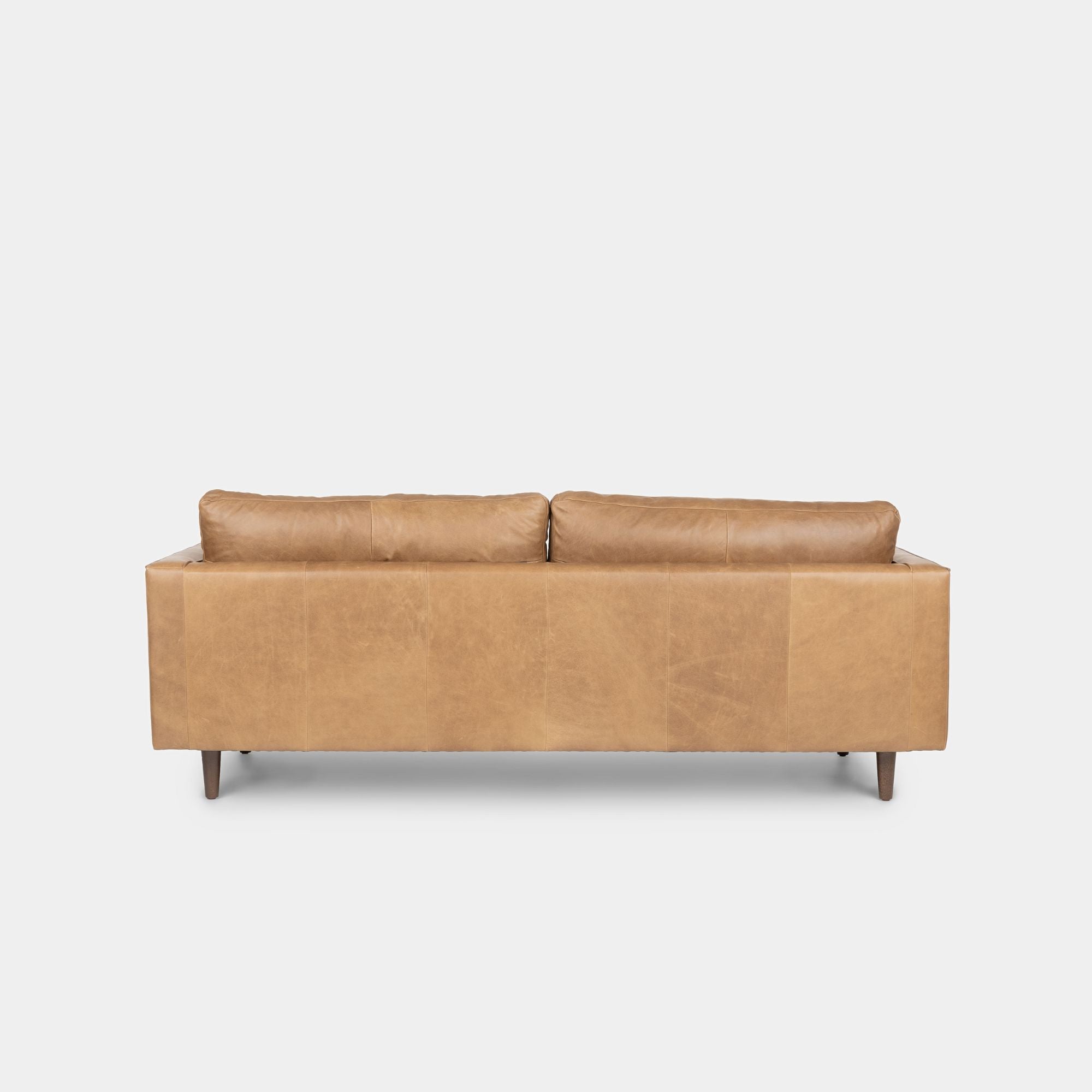 Castle half leather sofa brown