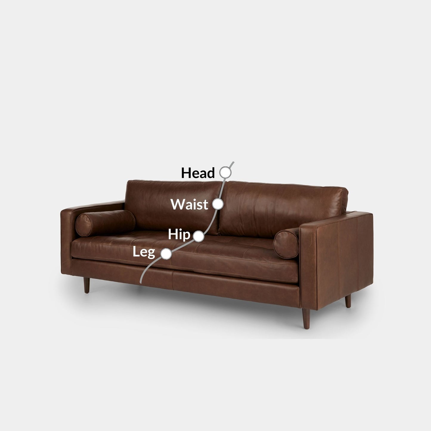 castle brown leather sofa seat comfort