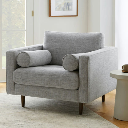 Castle fabric armchair grey