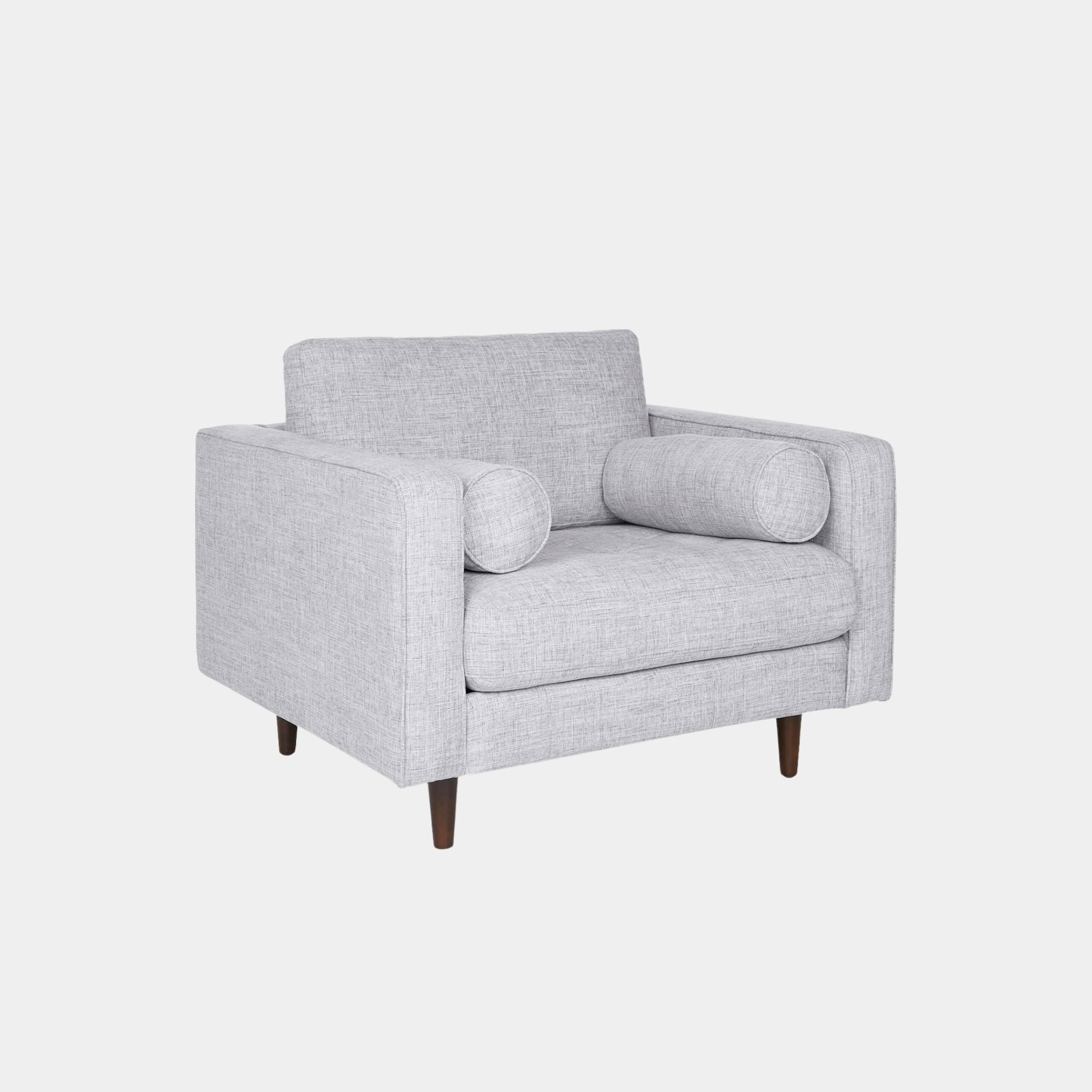 castle fabric armchair grey