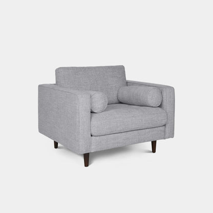 Castle fabric armchair grey