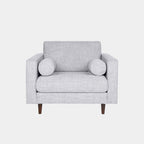 Gray armchair on a white background