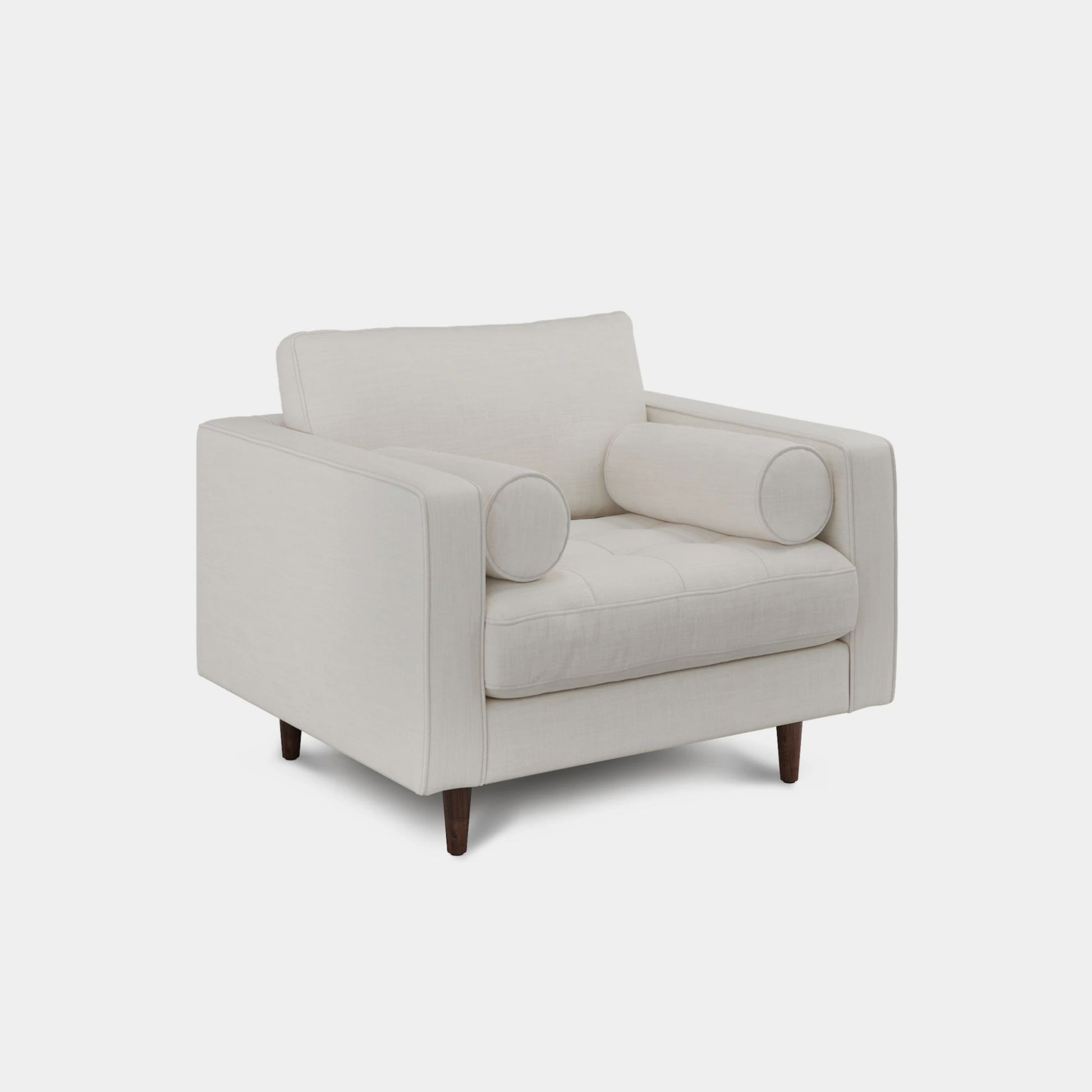 Castle fabric armchair white