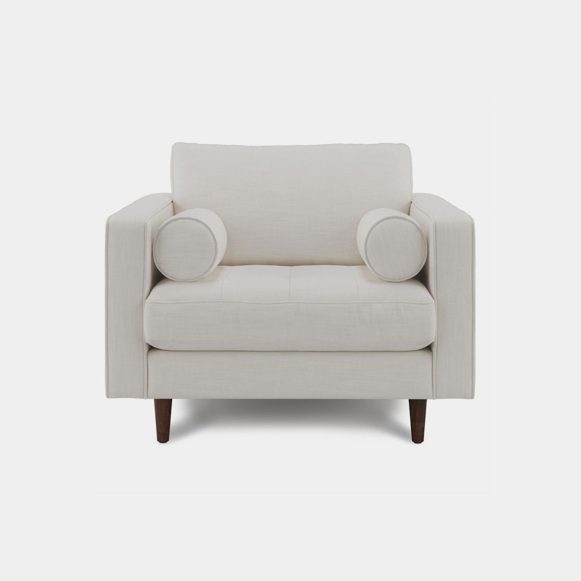 Castle fabric armchair white