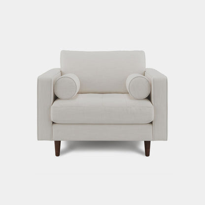 Castle fabric armchair white