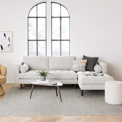 Castle Fabric L-Shaped Sectional Sofa