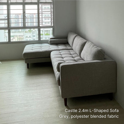 Castle Fabric L-Shaped Sectional Sofa