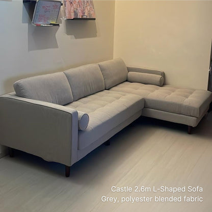 Castle Fabric L-Shaped Sectional Sofa