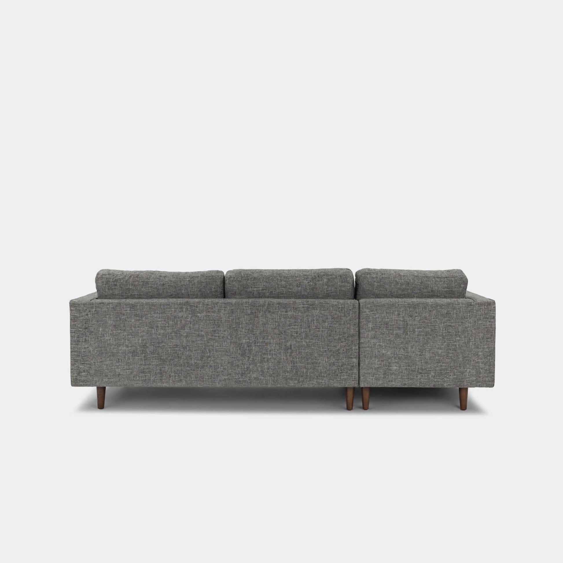 Castle fabric sectional sofa left grey