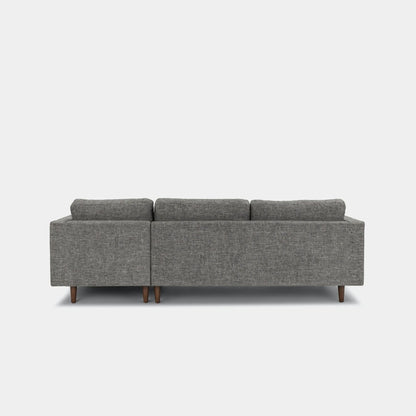 Castle fabric sectional sofa right dark grey