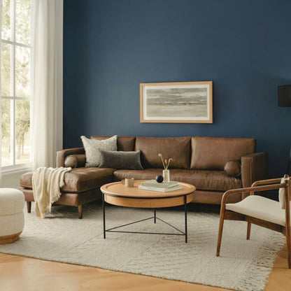 Castle Faux Leather L-Shaped Sectional Sofa