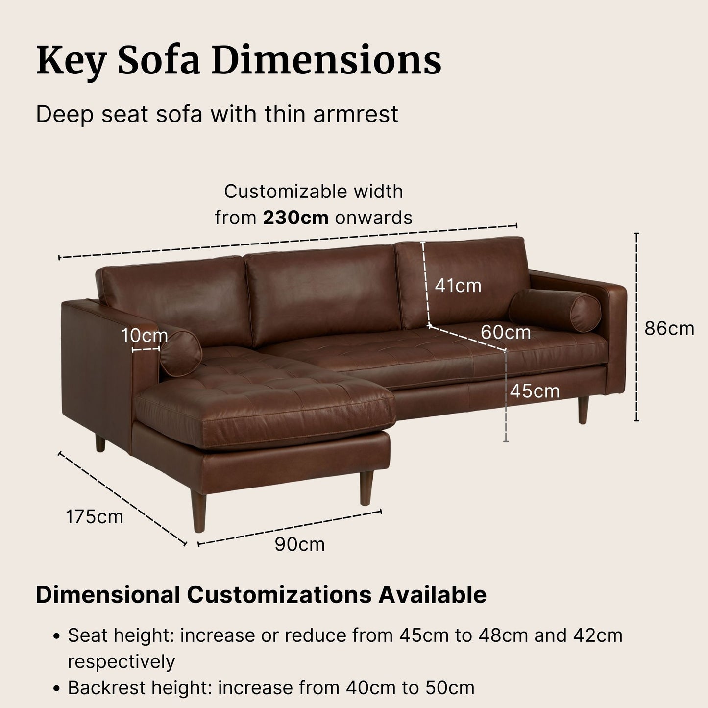 Castle Faux Leather L-Shaped Sectional Sofa