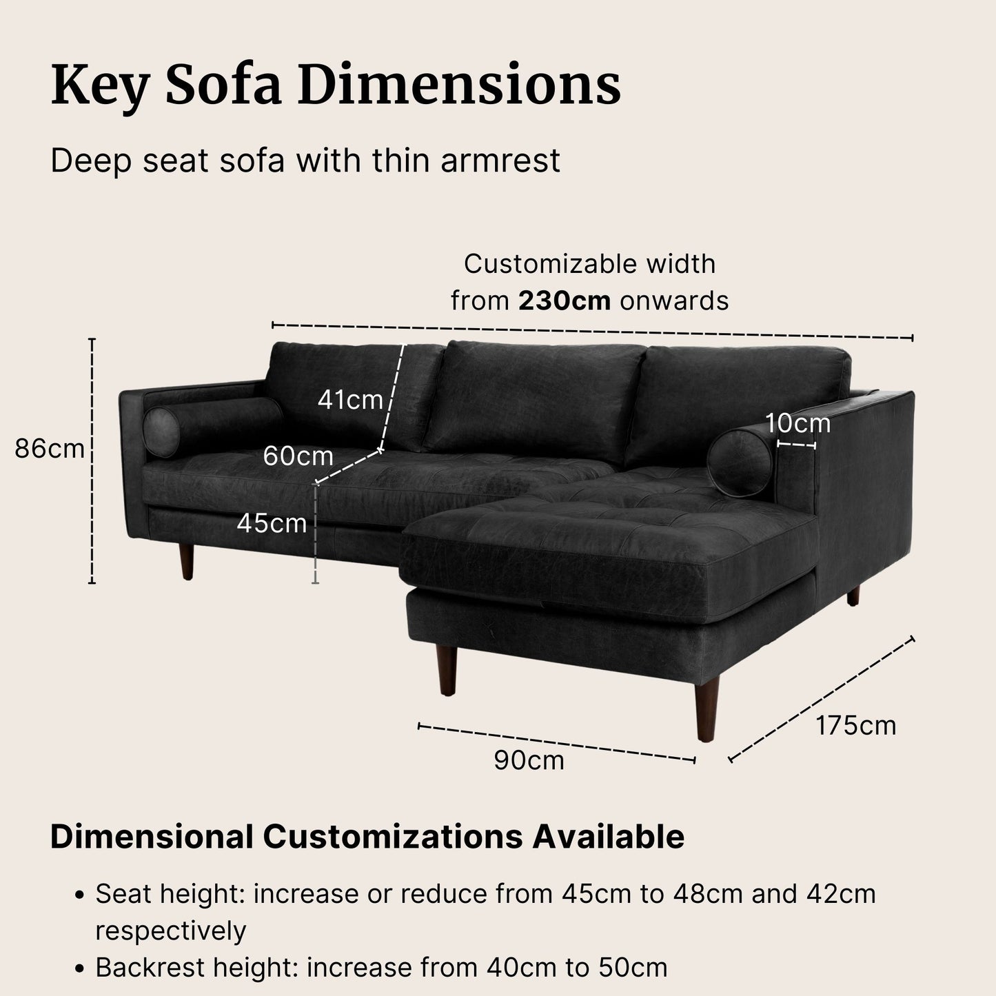 Castle Faux Leather L-Shaped Sectional Sofa