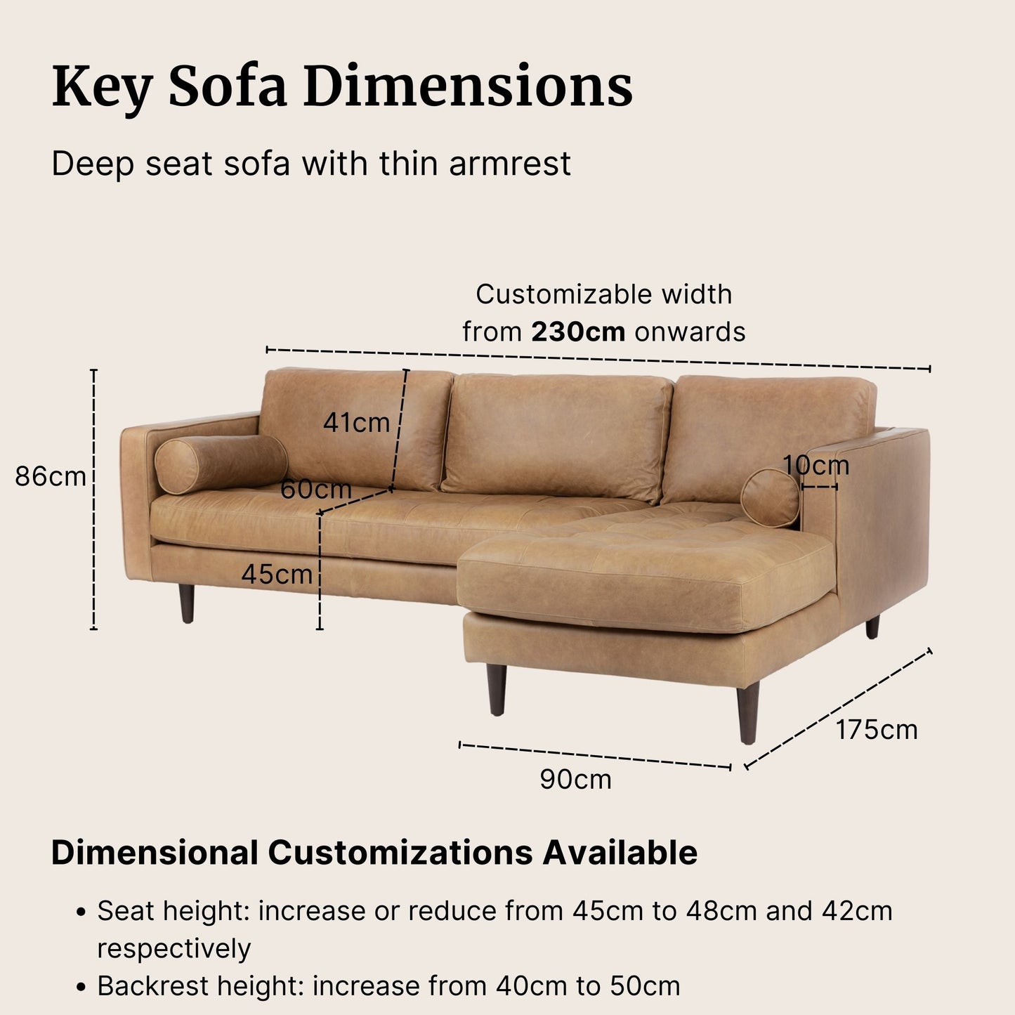 Castle Faux Leather L-Shaped Sectional Sofa