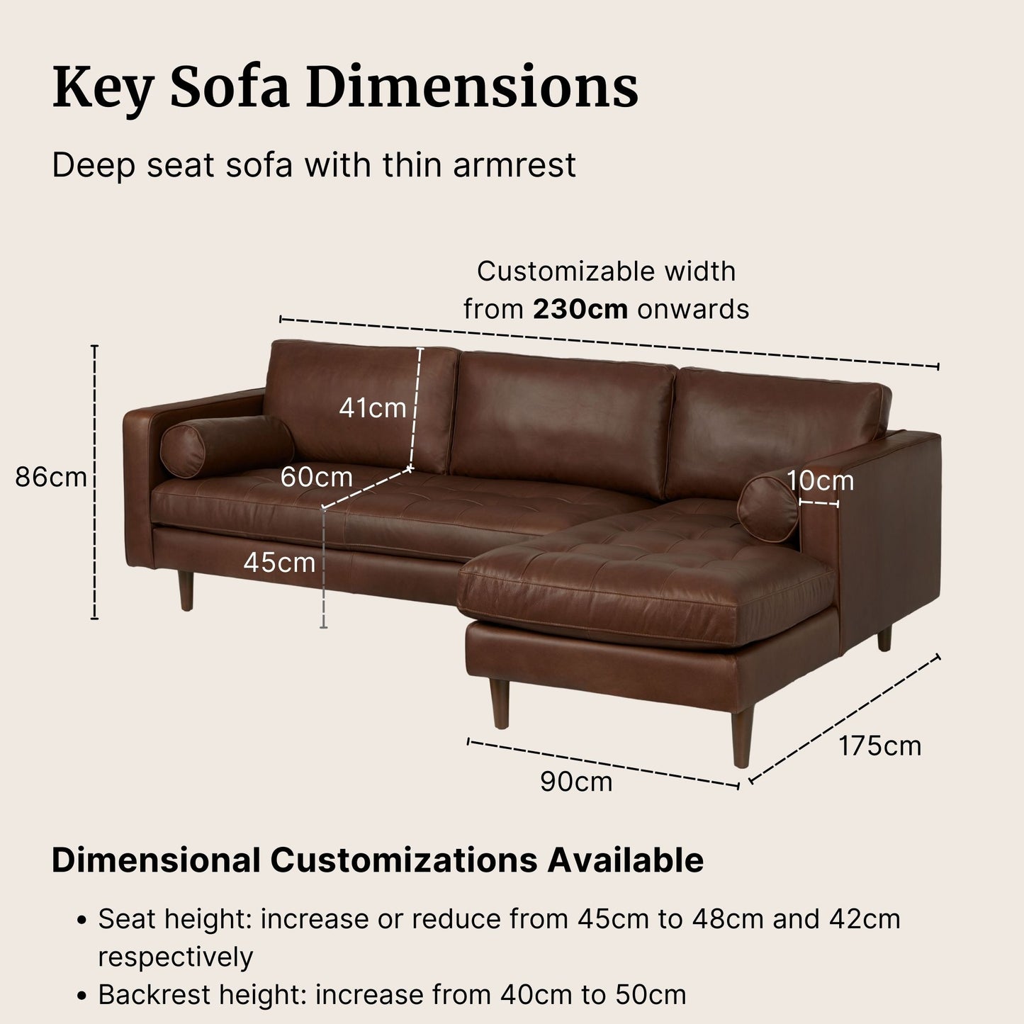 Castle Faux Leather L-Shaped Sectional Sofa