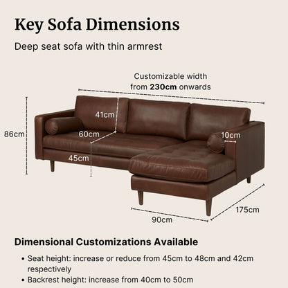 Castle Faux Leather L-Shaped Sectional Sofa