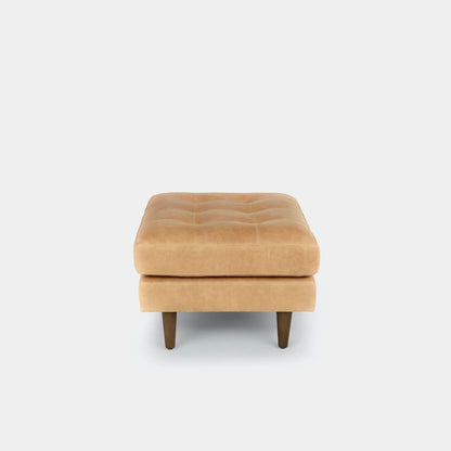 Castle faux leather ottoman brown