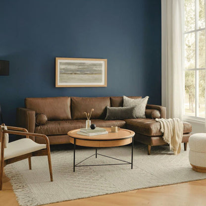 Castle Faux Leather L-Shaped Sectional Sofa