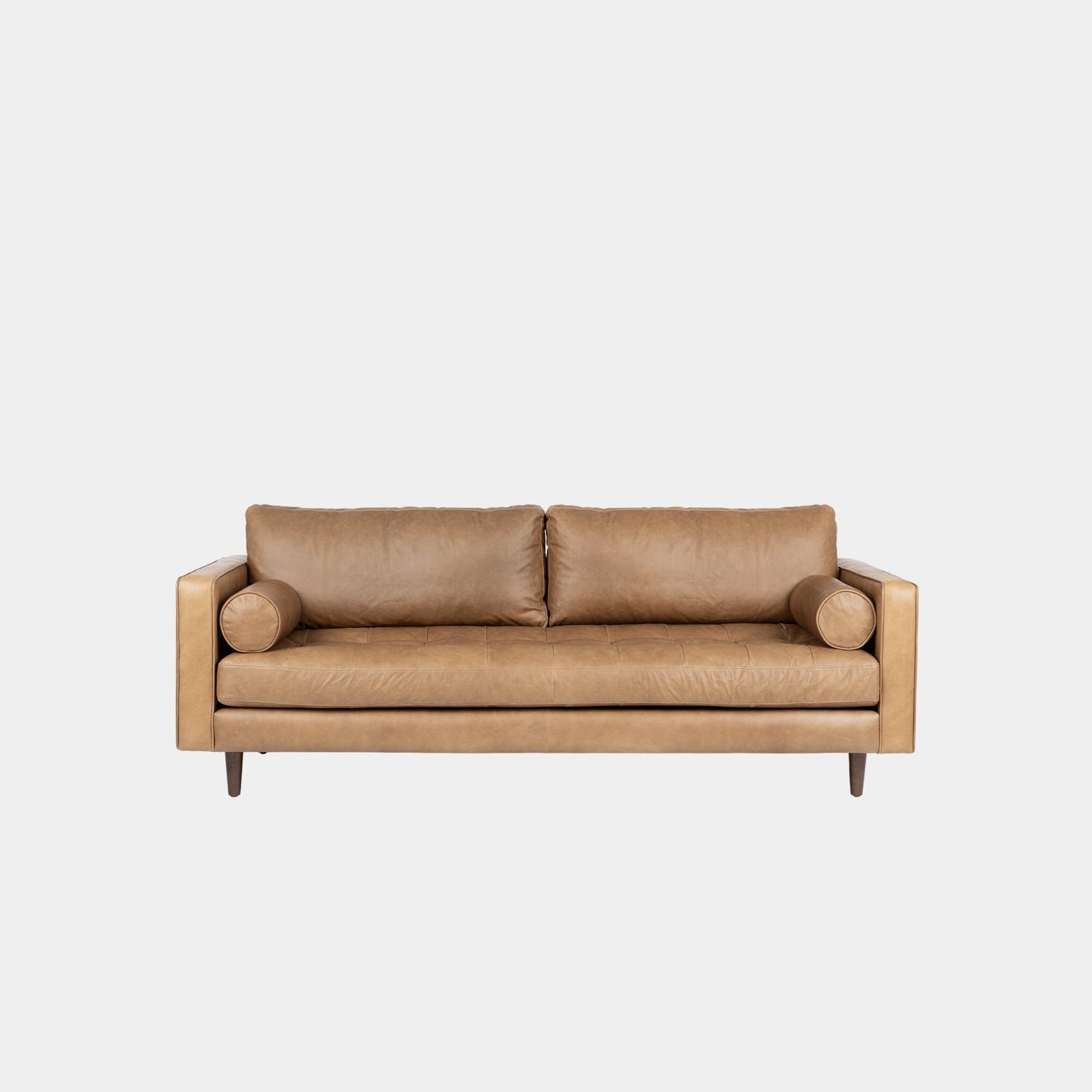 castle faux leather sofa brown
