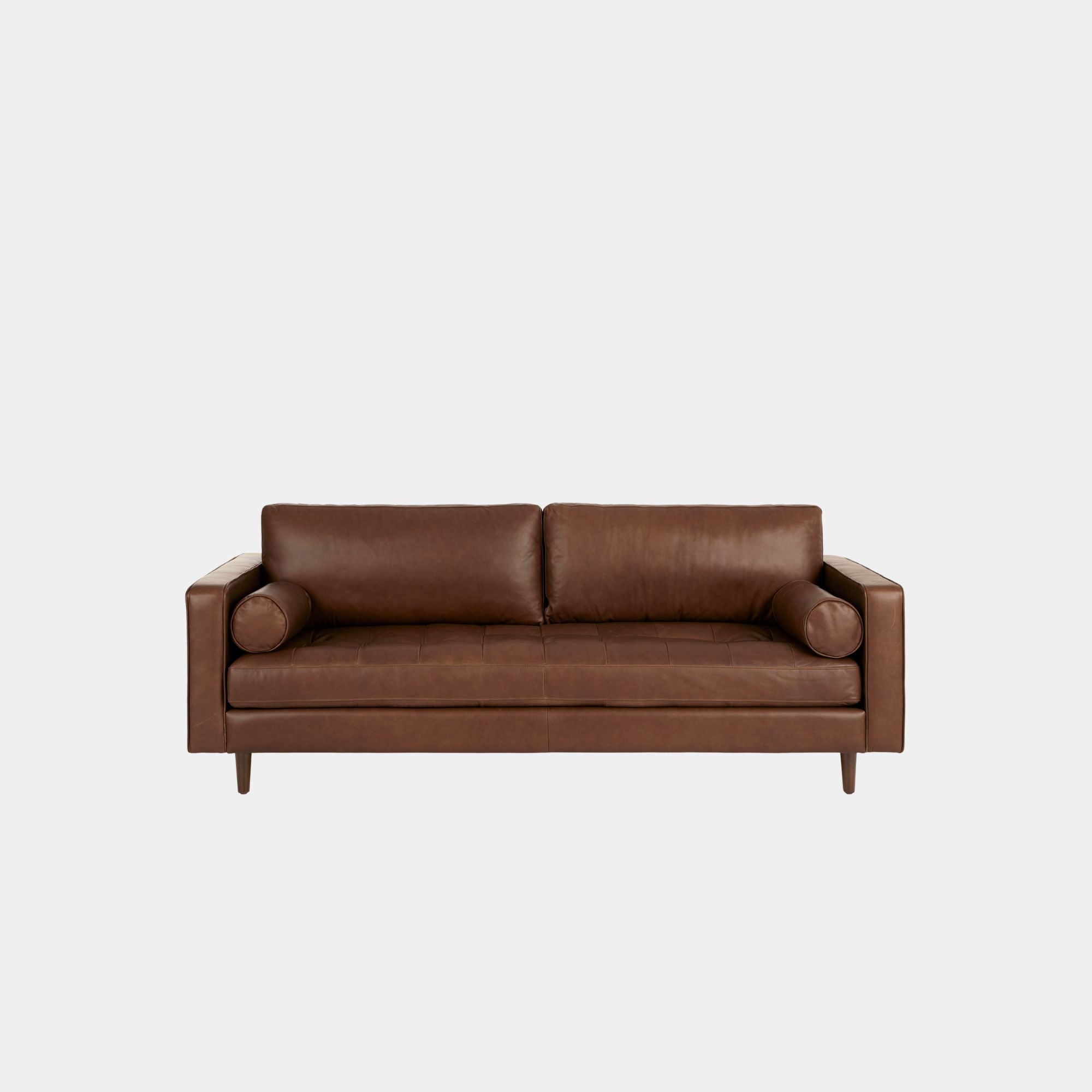 castle faux leather sofa dark brown