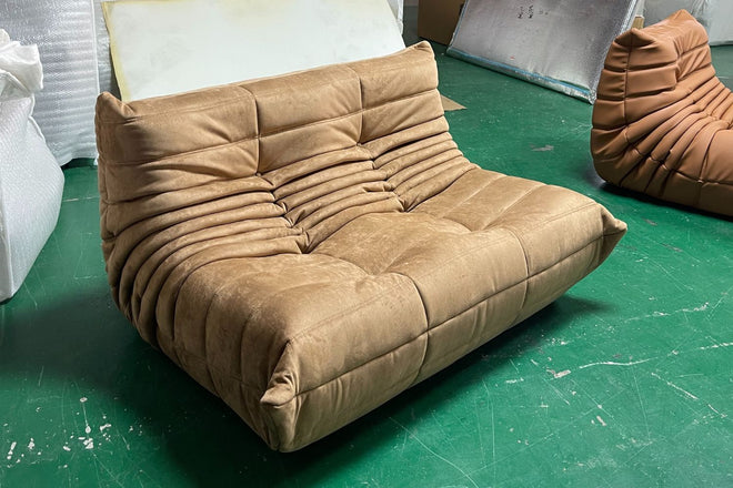 Caterpillar 131cm Brown Suede Fabric Sofa Lionel Ho | Feb 25
