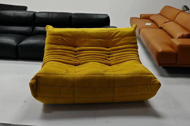 Caterpillar 131cm Yellow Fabric Sofa Felicia | Jul 24