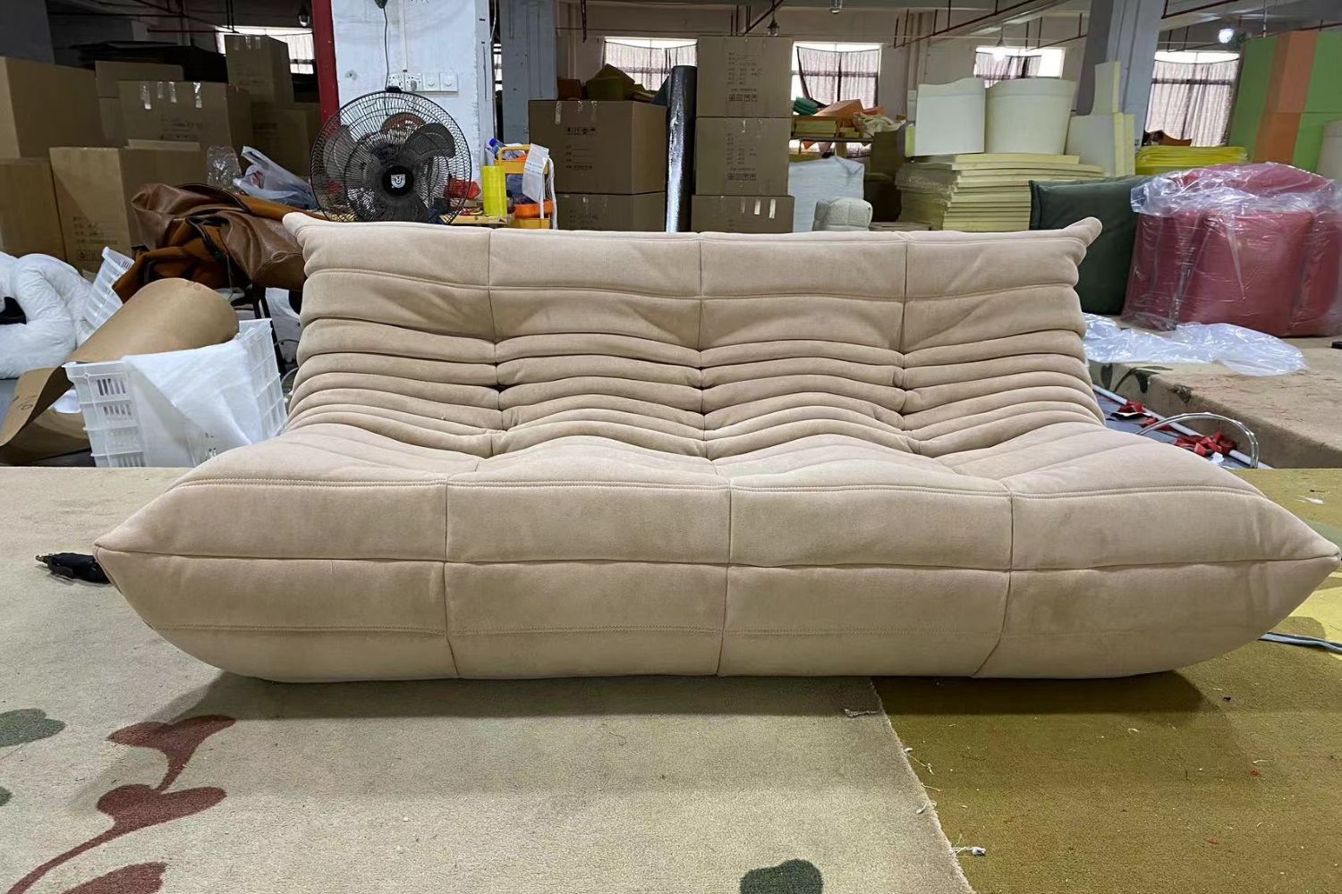 Caterpillar 174cm Beige Fabric Sofa Hailey | Apr 24