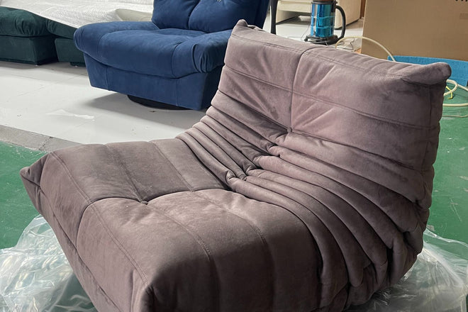 Caterpillar 87cm Grey Fabric Lounge Chair Xue Qi | Jan 25