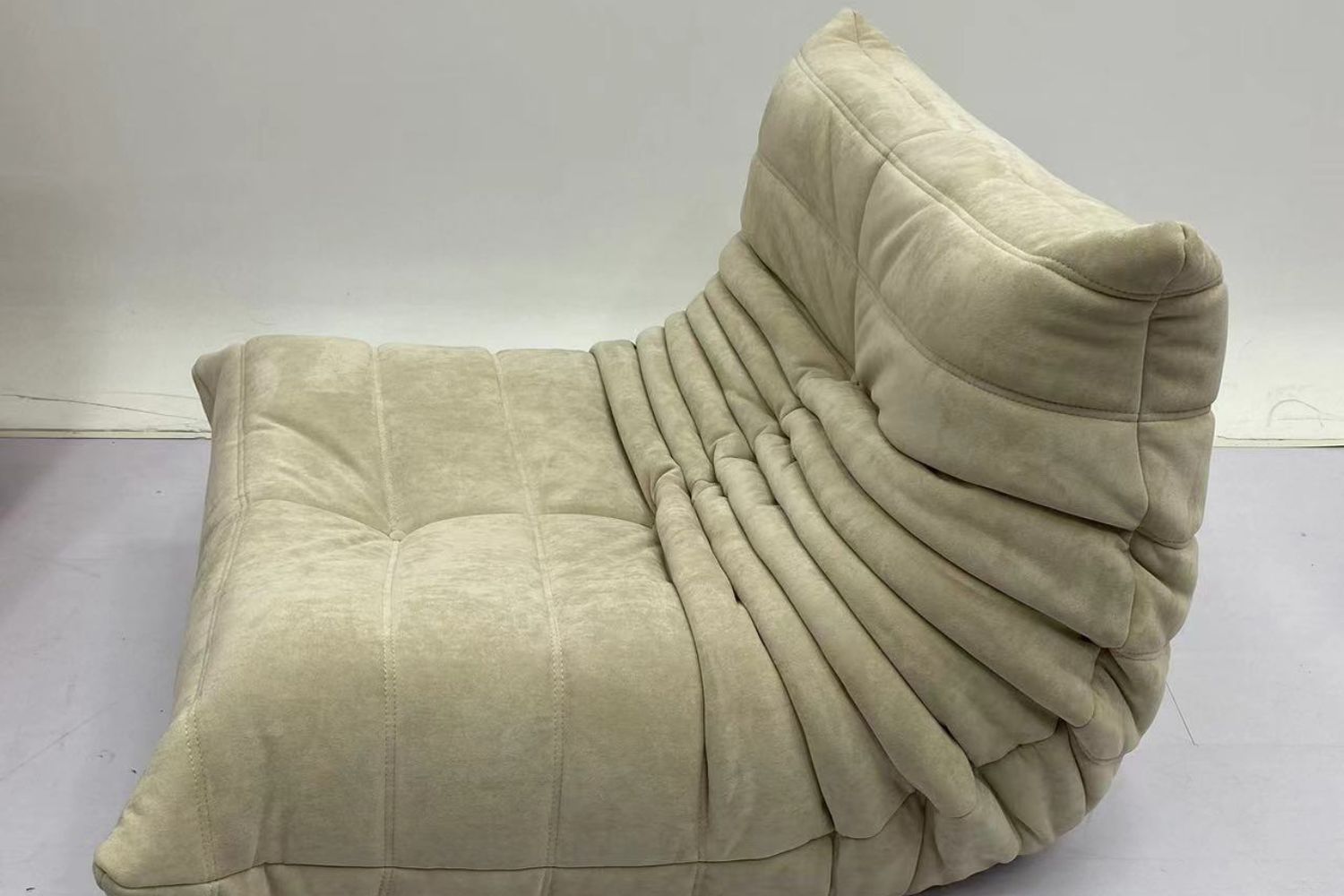 Caterpillar 87cm off white fabric Lounge chair Ctea | Mar 24