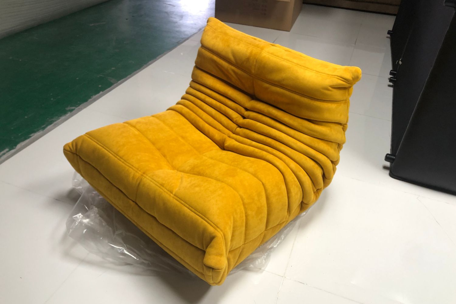 Caterpillar 87cm Yellow Fabric Lounge Chair Sarah | Mar 24