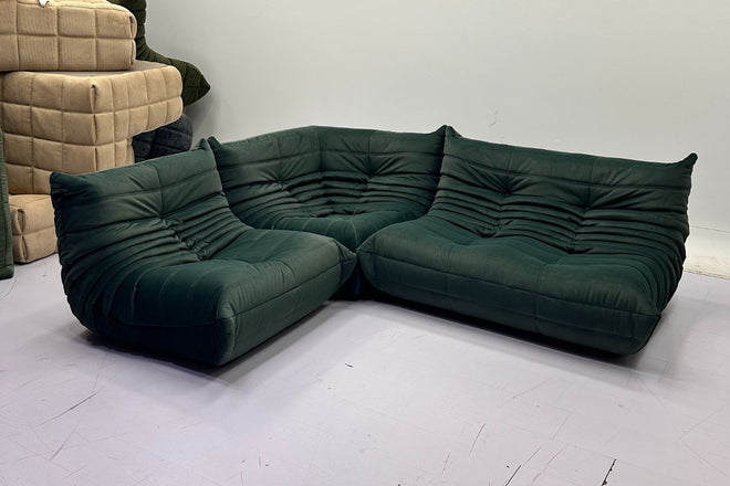 Caterpillar Green Pet Friendly Fabric Sectional Sofa Jared Lim | Feb 25
