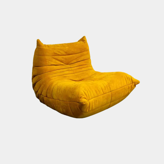 Caterpillar fabric chair yellow