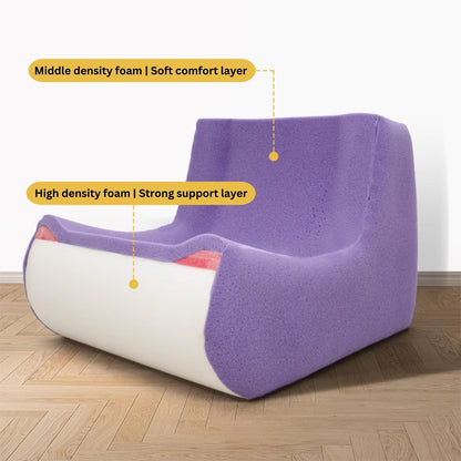 Caterpillar fabric chair yellow