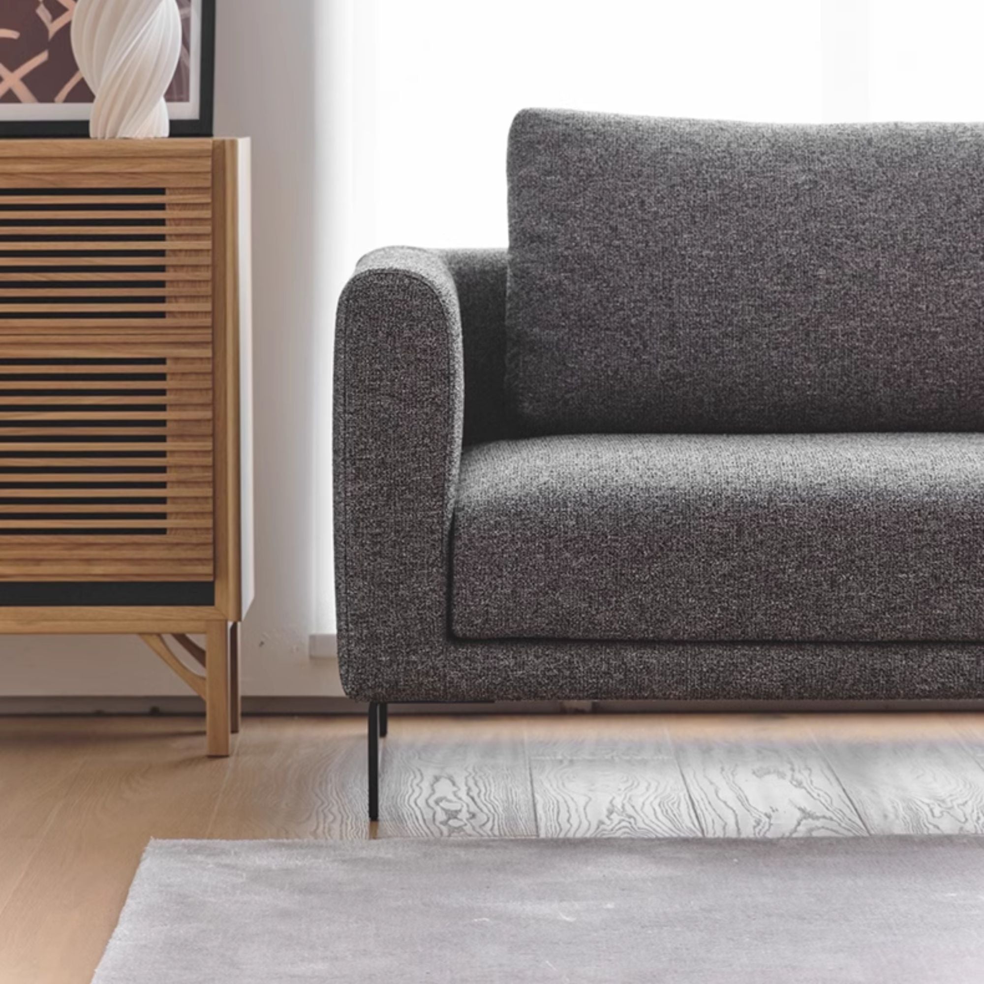 Cedar fabric sofa dark grey