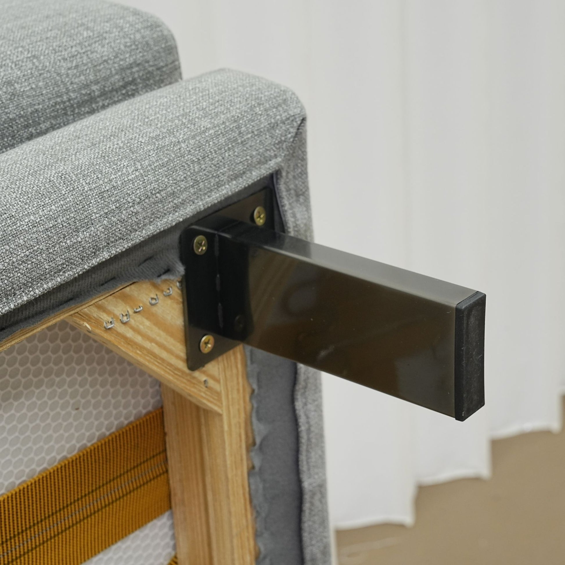 Cedar grey fabric armless sofa