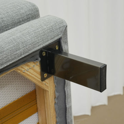 Cedar grey fabric armless sofa