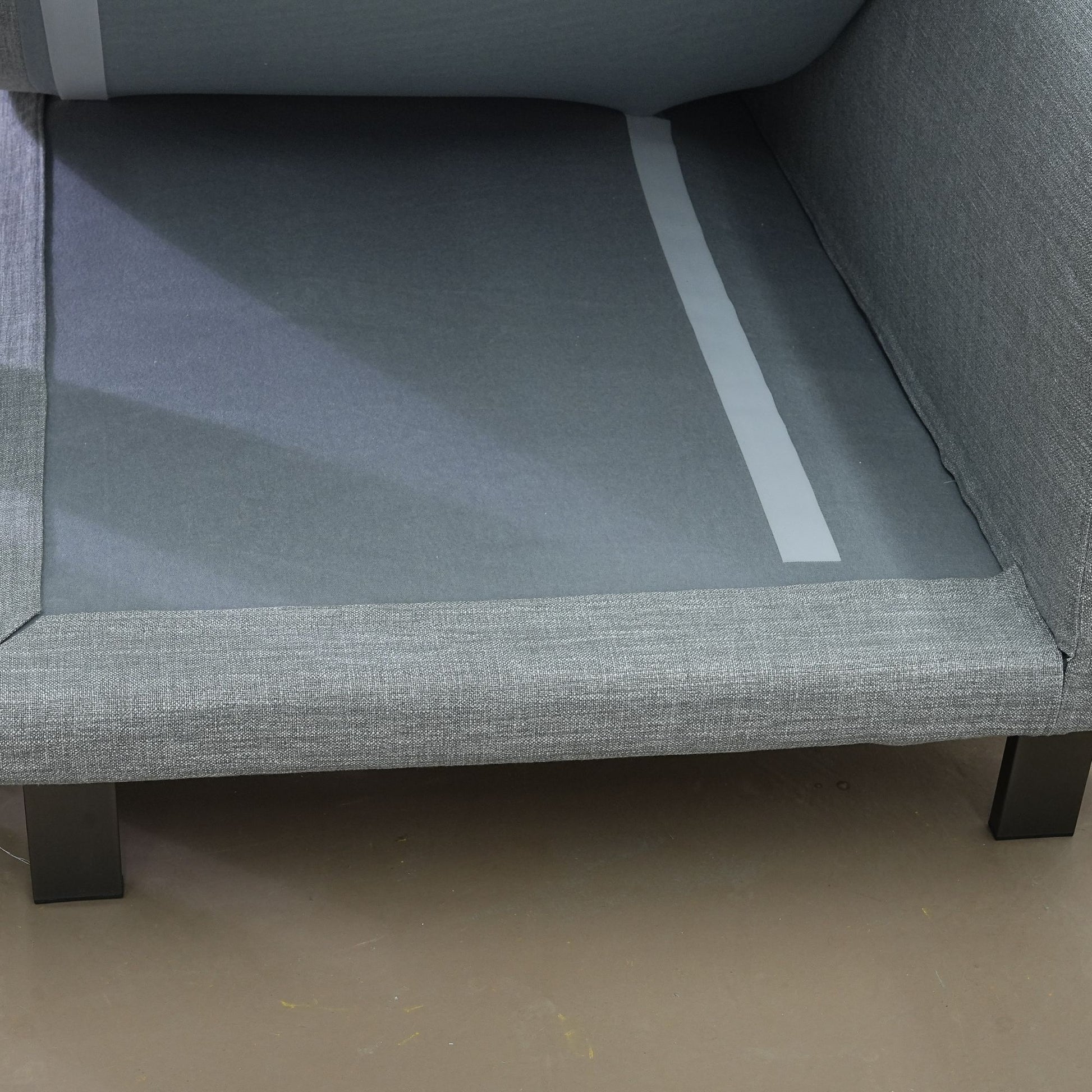 Cedar grey fabric armless sofa