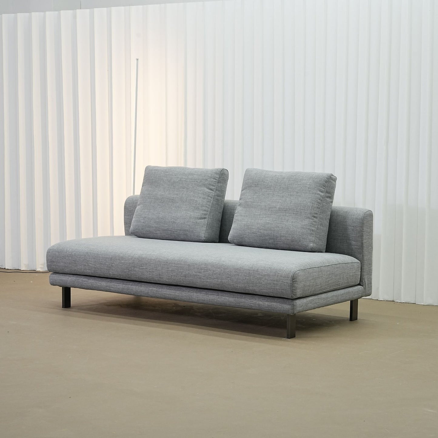 Cedar grey fabric armless sofa