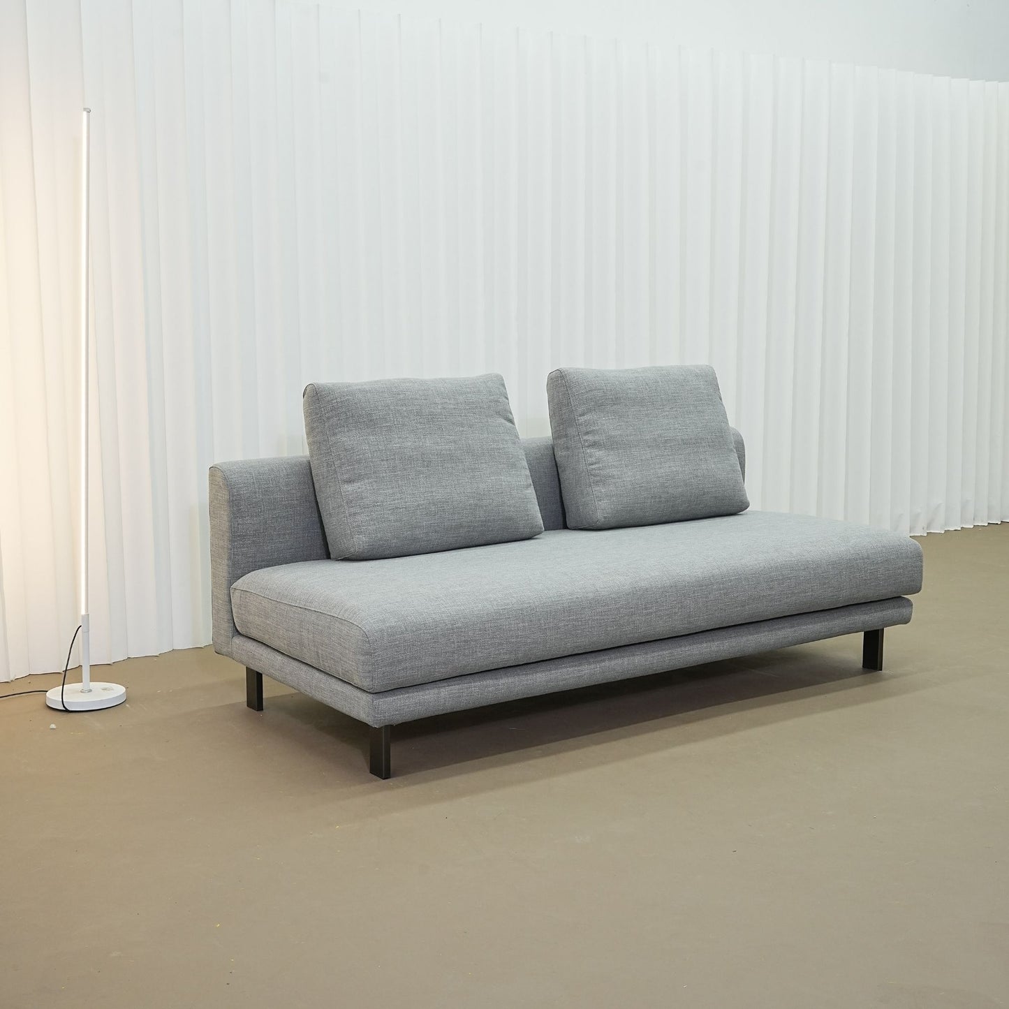 Cedar grey fabric armless sofa