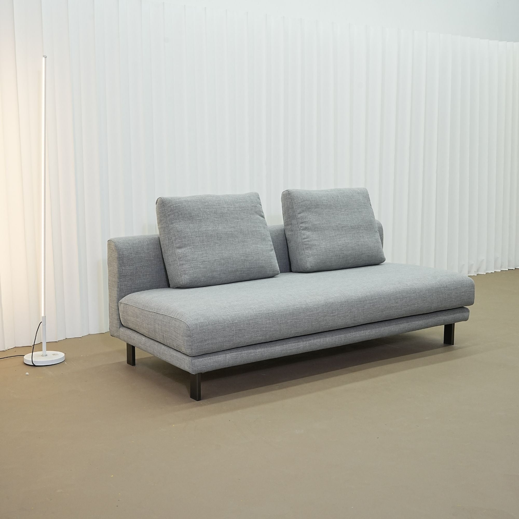 Cedar grey fabric armless sofa